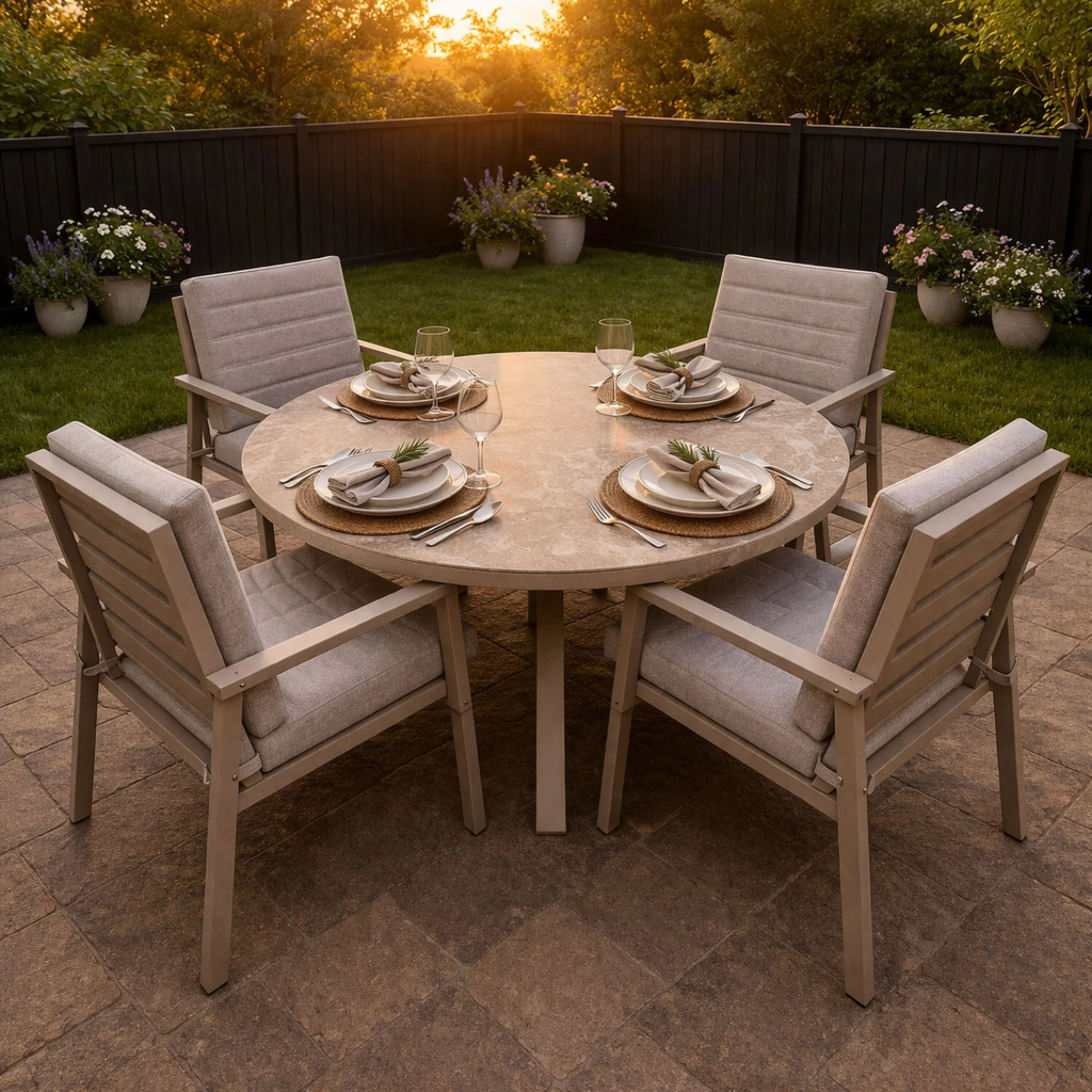 ENJOi Havanna Natural 4 Seat Set - Image 3