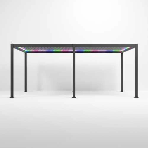 ENJOi Leo Aluminium LED Pergola 6m x 3m Rectangular Grey - Image 3