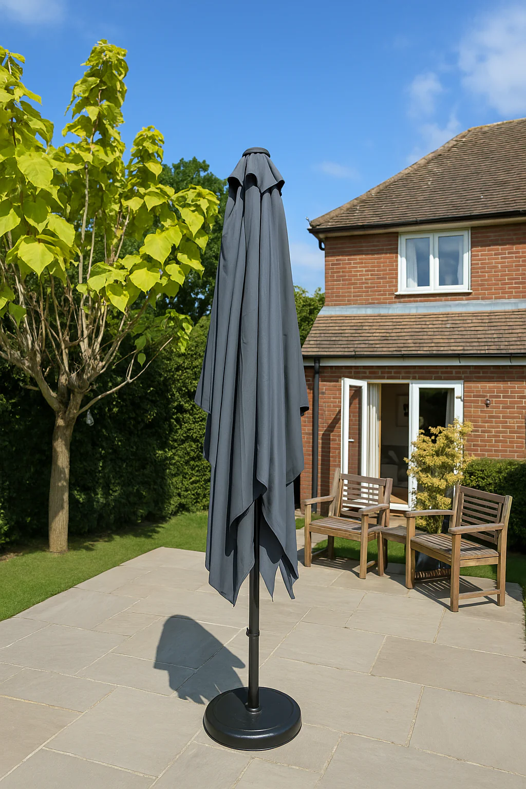 ENJOi Royal Rectangle Aluminium 2m x 3m Grey Parasol - Image 3