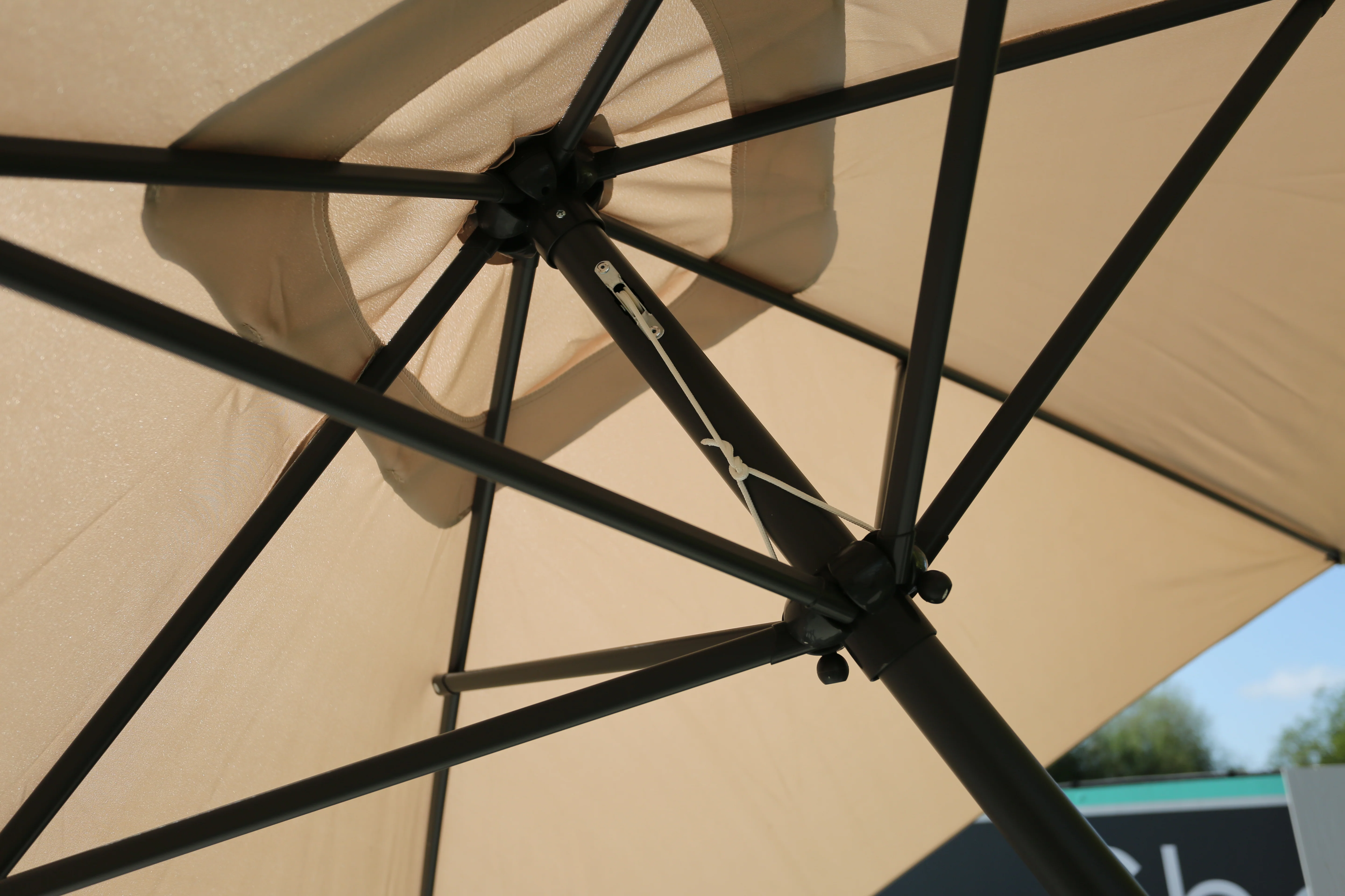 ENJOi Royal Rectangle Aluminium 2m x 3m Taupe Parasol - Image 3