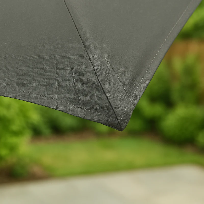ENJOi Royal Round Aluminium 2.7m Grey Parasol - Image 4