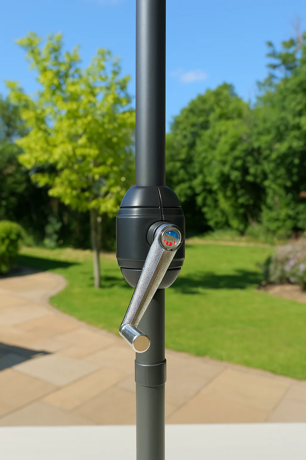 ENJOi Royal Round Aluminium 2.7m Grey Parasol - Image 7