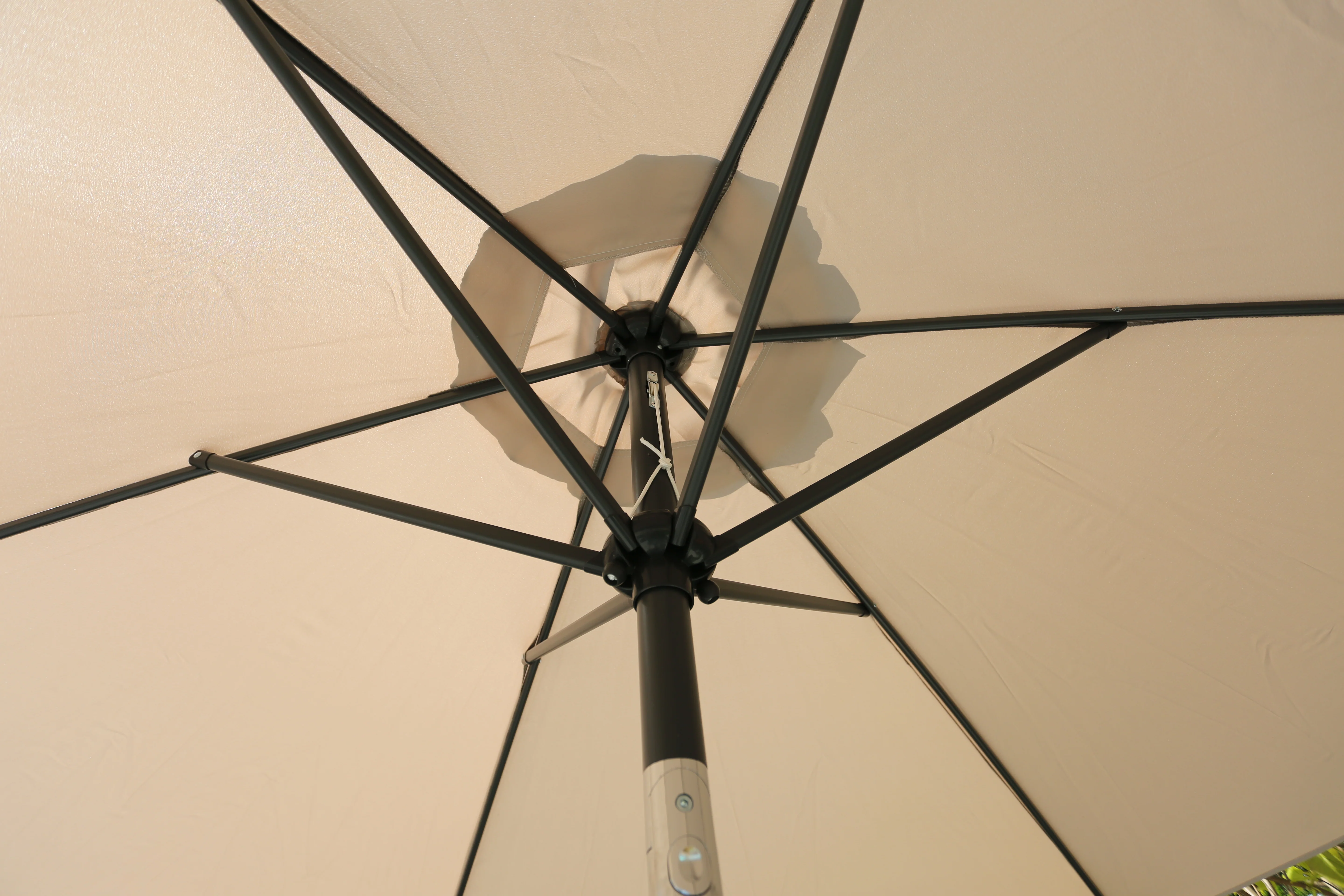 ENJOi Royal Round Aluminium 3m Taupe Parasol - Image 4